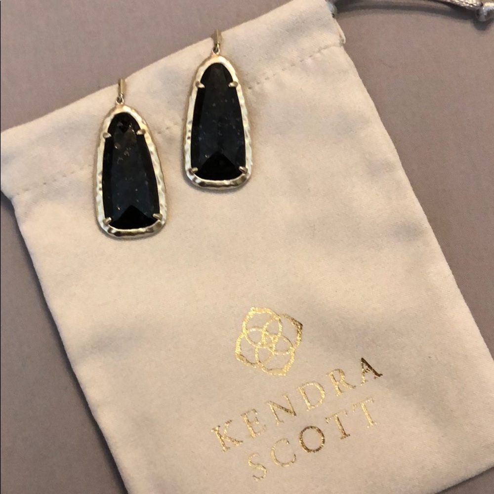K S black granite Lyn earrings